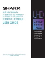 Sharp LC-50LBU591U TV Operating Manual